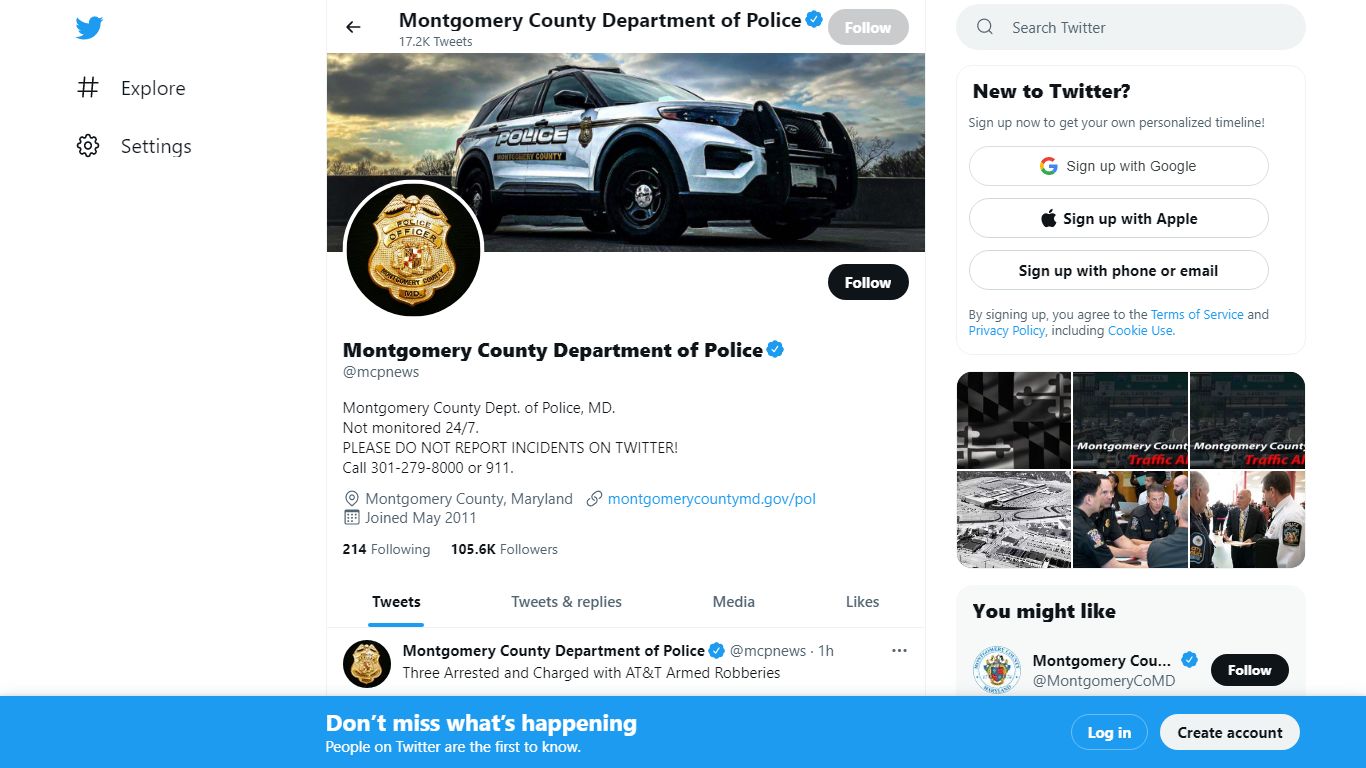 Montgomery County Department of Police (@mcpnews) / Twitter